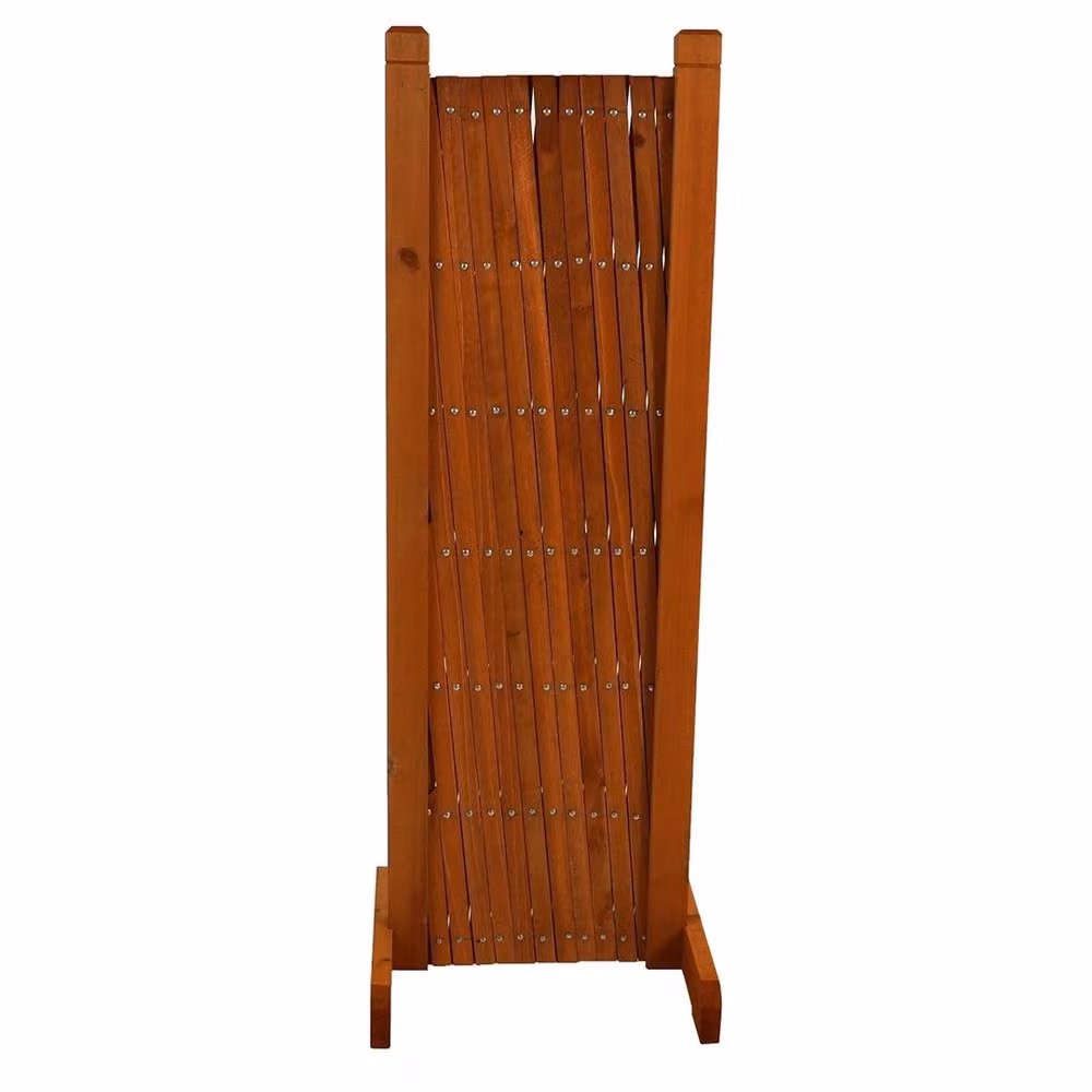 Havendro Freestanding Expanding Wooden Trellis Fence, Brown, W/H: 100 x 100 cm – 4