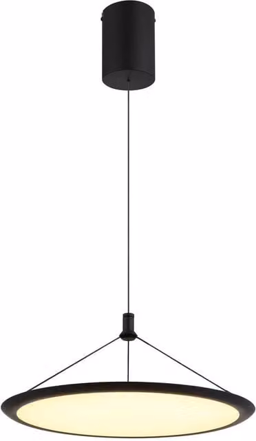 Netlighting Suna Pendant Ceiling Light in Matt Black with Adjustable Height and Warm White LED 3000K – 1