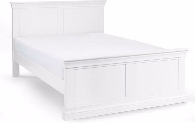 Cheshire Linden Double Bed in Surf White, W/D/H: 140 x 200 cm – 1