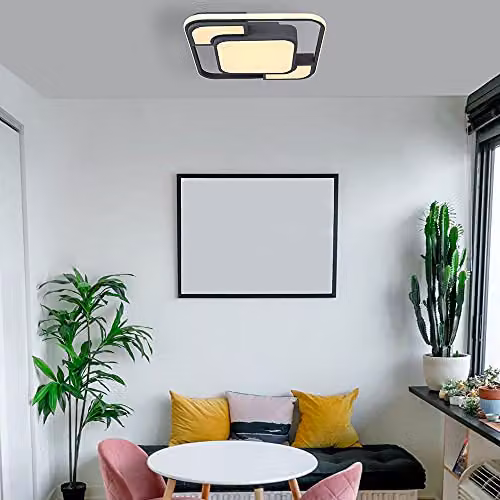 Netlighting Globo Lighting Square LED Ceiling Light in White and Grey, W/D/H: 42 x 42 x 10 cm – 4