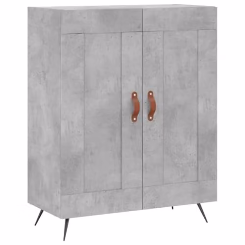 vidaXL Modern Sideboard in Grey MDF, W/D/H: 69.5 x 34 x 90 cm