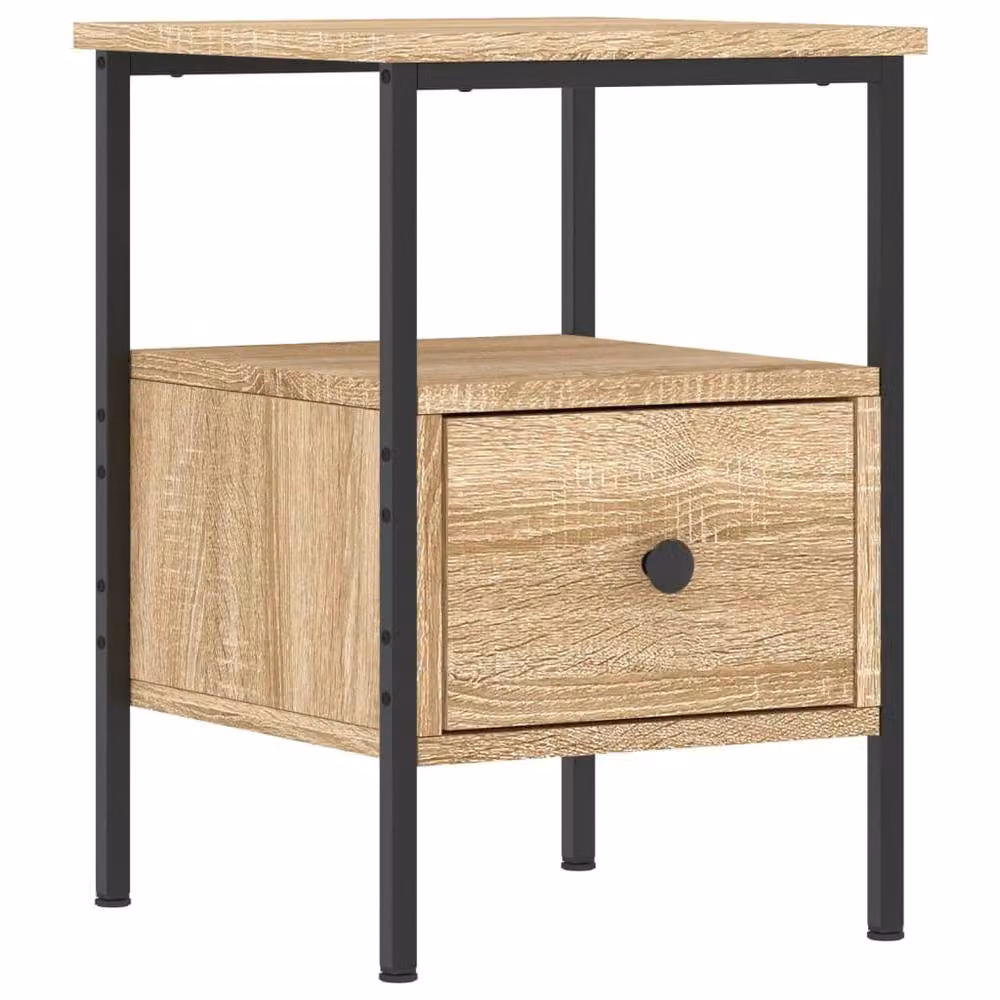 Berkfield Home Sonoma Oak Bedside Cabinet in Brown, W/D/H: 34 x 36 x 50 cm – 3