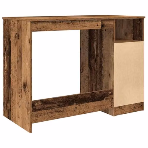 vidaXL Modern Computer Desk in Old Wood Brown, Engineered Wood, W/D/H: 102 x 50 x 76 cm – 6
