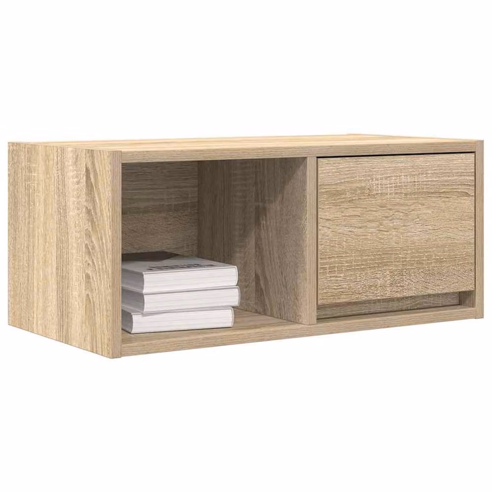 Berkfield Home TV Cabinet in Sonoma Oak, Beige, W: 60 cm, D: 31 cm, H: 25.5 cm – 3