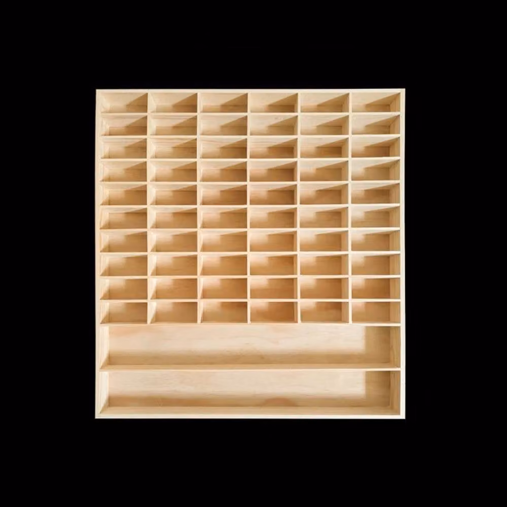 FLAVORA Natural Wooden Display Shelf for 1/64 Scale Diecast Cars with Back Panel – 3