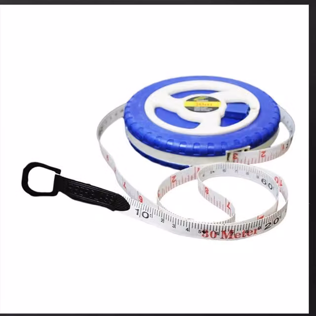 KDMD Blue Fiberglass Tape Measure 30m Long Reel Roll