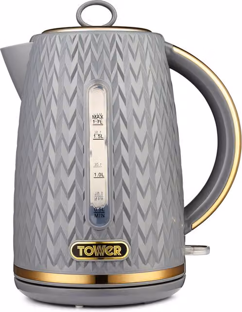 Tower 3KW 1.7 l Kettle in Grey and Black with Auto Shut-off