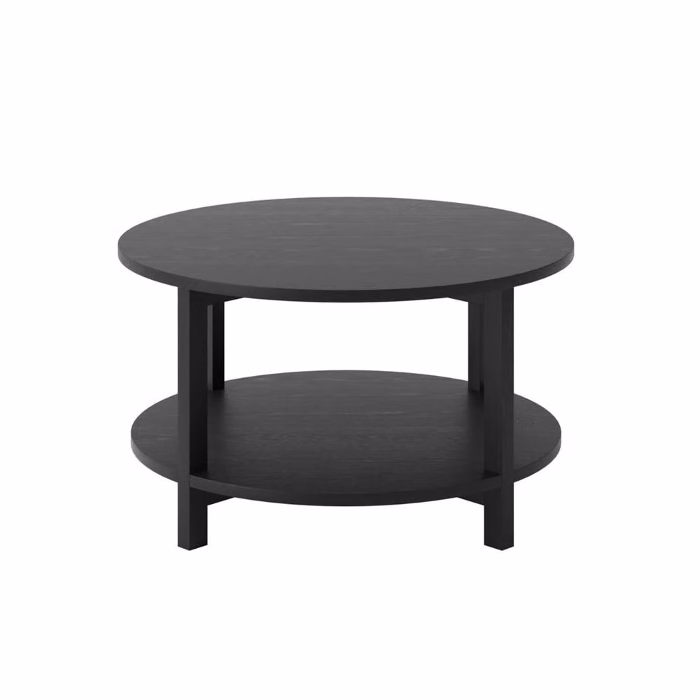 Wyld Haus Westbrook Black Coffee Table, Square Matt Wood Design, W/D/H: 80 x 80 x 40 cm – 2