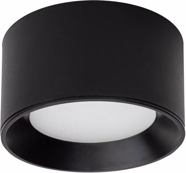 Netlighting Sirius Modern Cylindrical LED Ceiling Light in Black with CCT 3000K + 4000K – 2