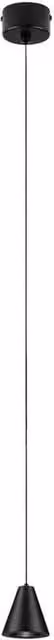 Nova Luce Minimalist Cylinder LED Pendant Light, Black Aluminium, 5W, 371lm, 3000K – 1