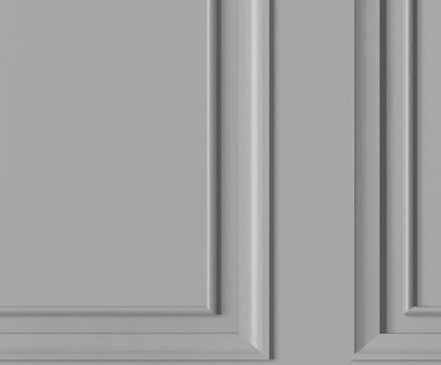 The Design Library Grey and Beige Stone Look Abstract Wood Panel Wallpaper Roll