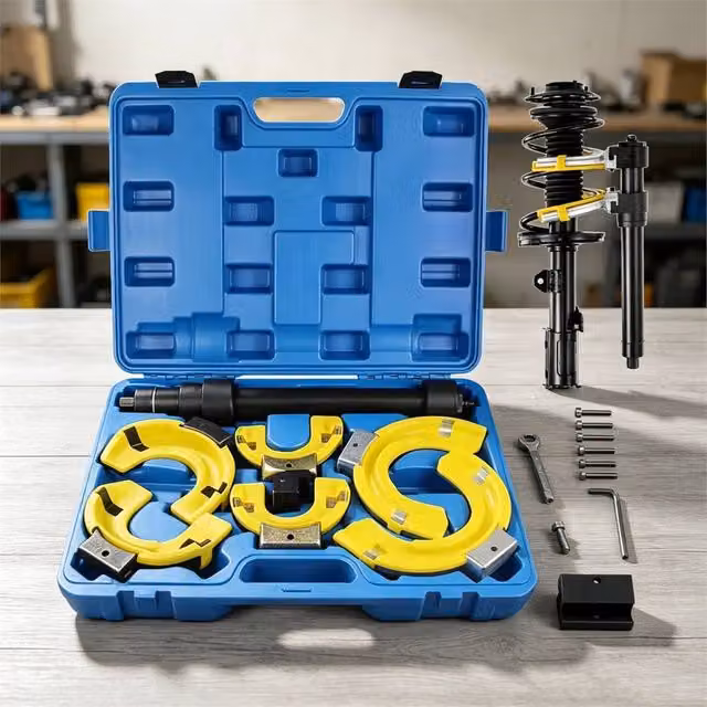 EONLION 3-Piece 4500kg Coil Spring Compressor Clamp Set in Blue – 1