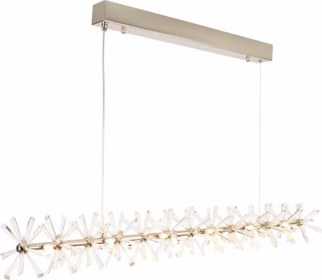 Litecraft Visconte Scafati 18 Light Modern Suspended Bar Ceiling Pendant in Silver