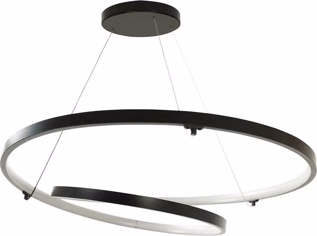 ValueLights Infinity Black Loop LED Bathroom Wall Light, Warm White 3000K, Black