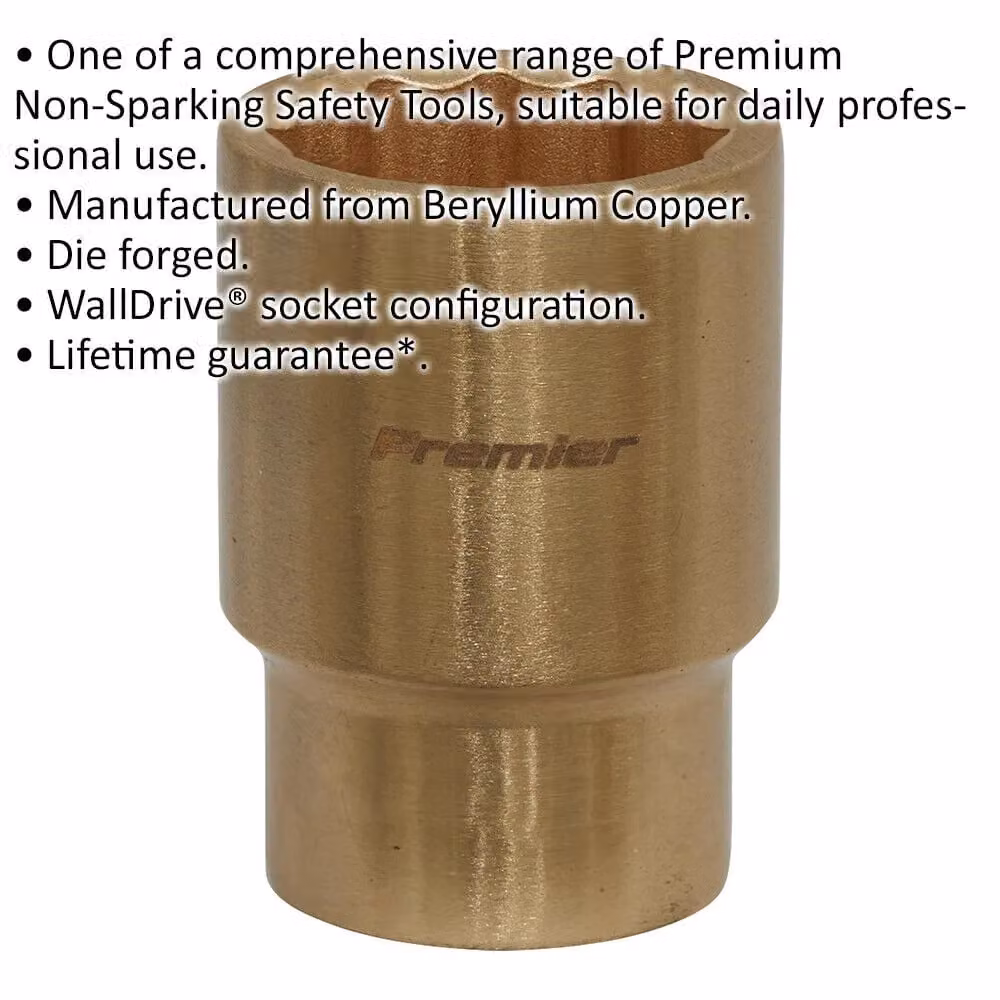Loops 22mm Non-Sparking WallDrive Socket 1/2 inch Square Drive in Gold Beryllium Copper – 2