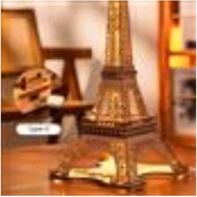 Robotime Eiffel Tower Wooden Puzzle Model Kit with Light, 164 Pieces, Brown