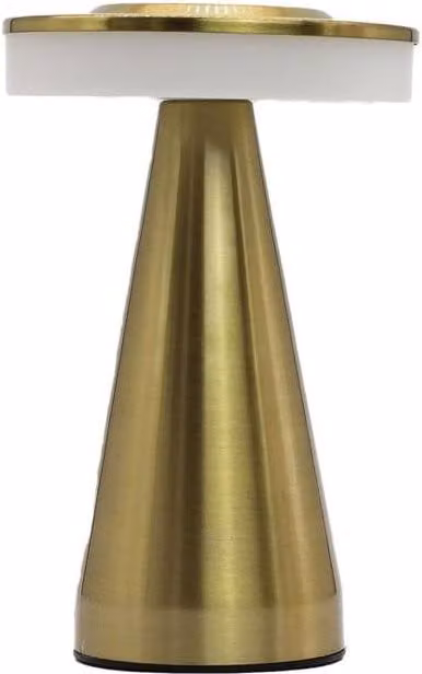 KDMD Touch Control Tall Stem Tabletop Lamp in Copper and Gold with USB Rechargeable Battery – 1