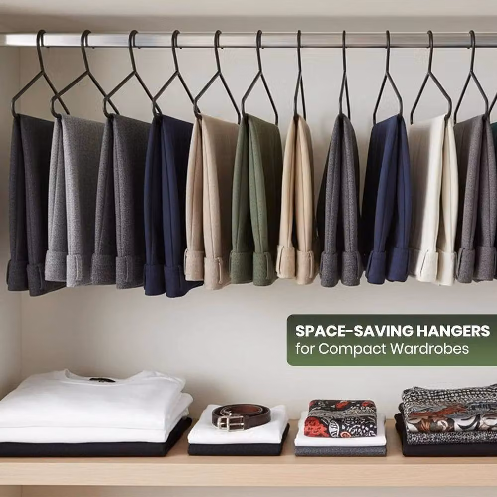 Pawnora Pack of 20 Black Plastic Adult Coat Hangers – 3