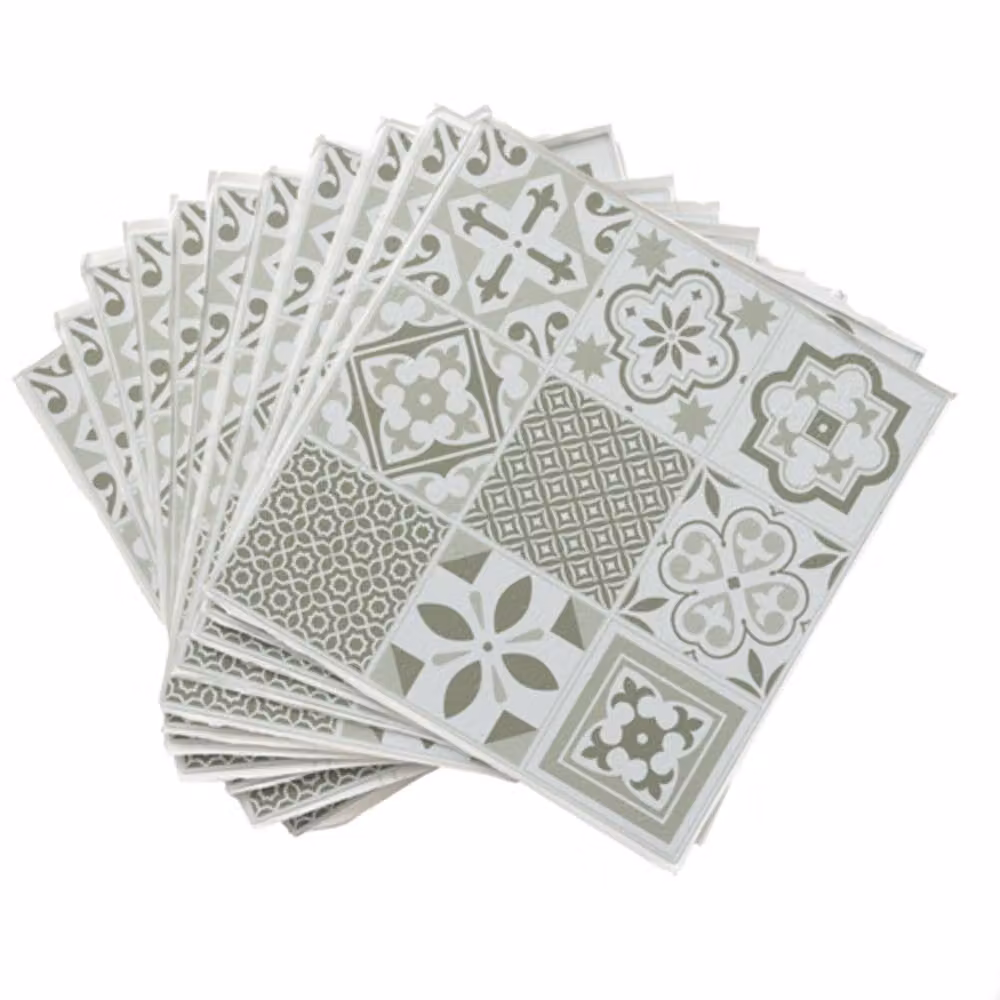 D-C-Fix Oriental Green Geometric Self Adhesive Vinyl Floor Tiles, Pack of 11, W/D/H: 30.48 x 30.48 x 30.48 cm – 2