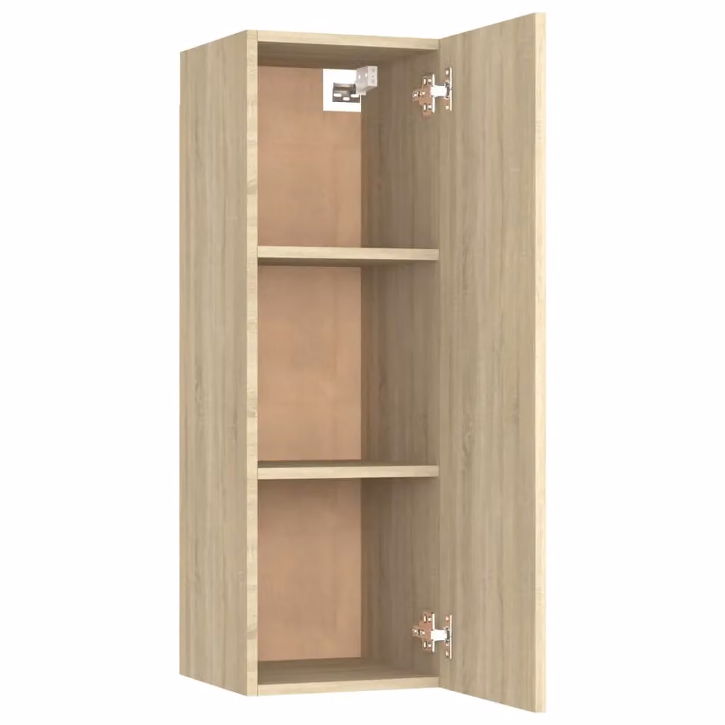 Berkfield Home Set of 2 Sonoma Oak TV Cabinets in Brown, W/D/H: 30.5 x 30 x 90 cm – 2