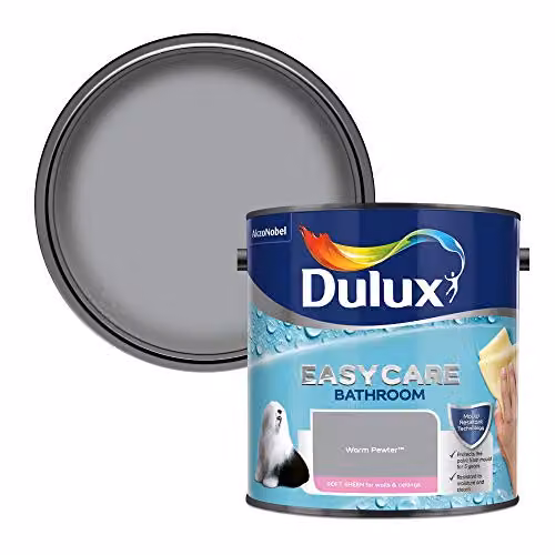 Dulux Easycare Mould Resistant Satin Gloss Dispersion Paint in Grey, 2.5 l – 1