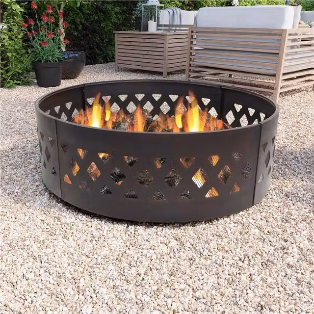 BillyOh Alaska Metal Campfire Fire Pit Ring in Black