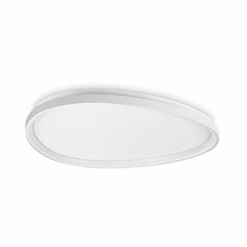 Netlighting Gemini 81cm Integrated LED Semi Flush Ceiling Light, White, 5400Lm, 3000K Warm White