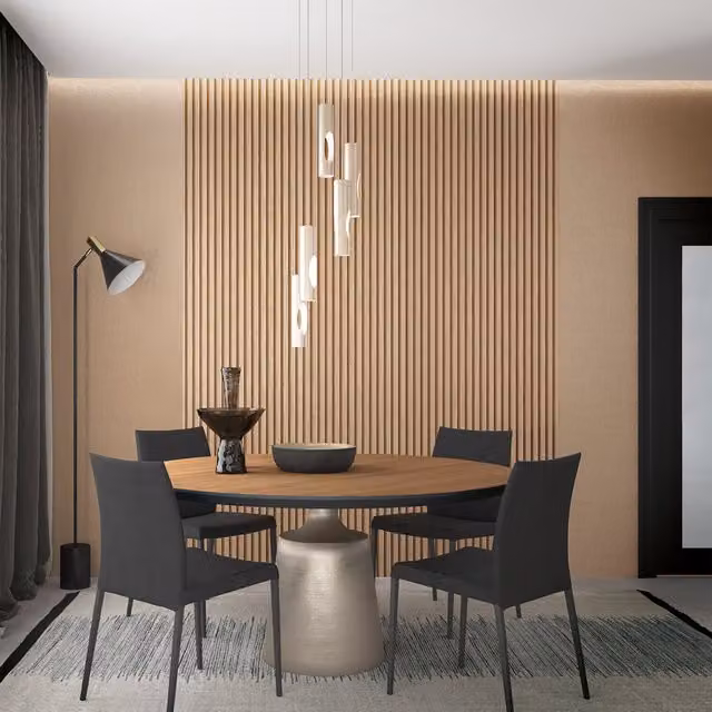 Galerie Industrial Effects Striped Wooden Wallpaper in Brown, Black and Anthracite