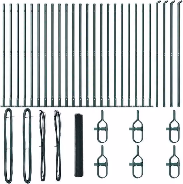 Berkfield Home Green Steel Hexagon Fence, 1.2 x 50 m