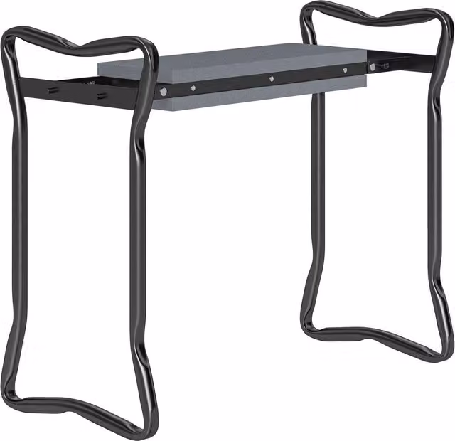 Outsunny 2-in-1 Folding Garden Kneeler and Foam Chair Pad in Grey