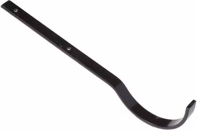 Hargreaves Premier Cast Iron Half Round Gutter Top Rafter Bracket, 125mm, Galvanised Black