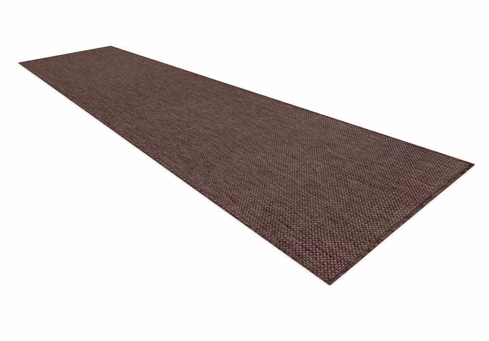 RugsX Sion Runner in Brown, Flat Weave Polypropylene, W: 70 cm x L: 250 cm – 3