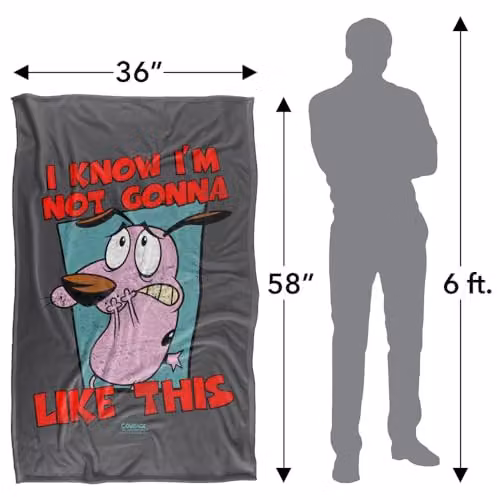 Courage The Cowardly Dog Silky Touch Super Soft Fleece Throw Blanket, Multicolour, W/D/H: 91 x 147 cm – 4