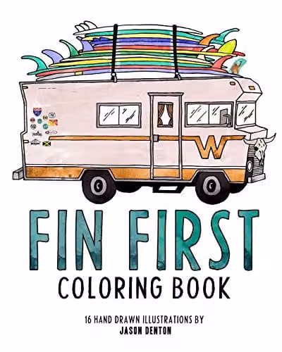 FIN FIRST Multicolour Coloring Book with Paper