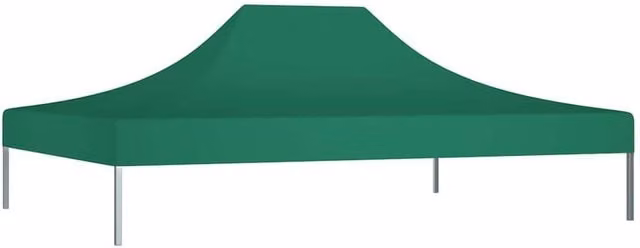 Berkfield Home Green PVC-Coated Party Tent Roof, W: 4.5 m, D: 3 m – 1