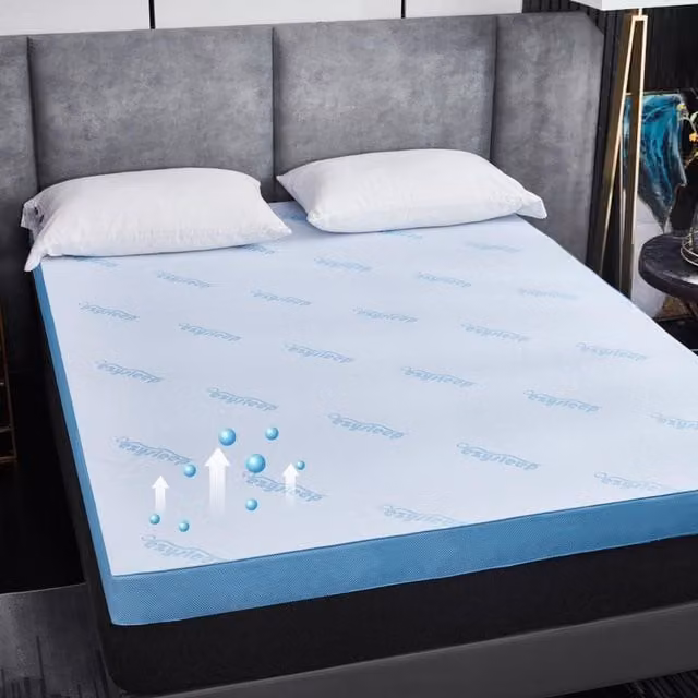 Ezysleep 1 Inch Cooling Air Flow Mattress Topper, White, W: 122 cm