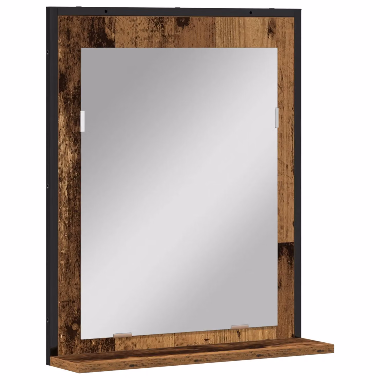 Berkfield Home Old Wood Bathroom Mirror in Brown, W/D/H: 50 x 12 x 60 cm – 2
