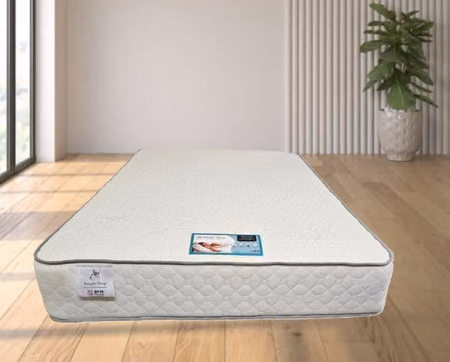 Knight Sleep Small Single Hybrid Memory Foam Mattress in White and Grey, 25 cm Depth