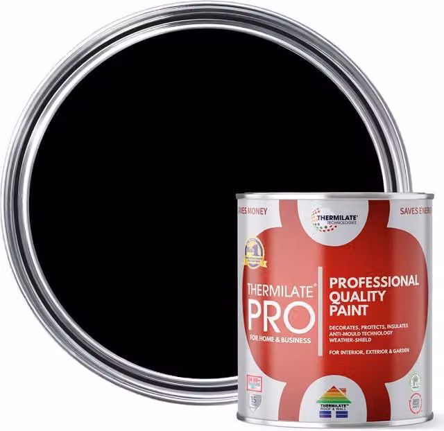 Thermilate Technologies Pro Flex Multi Surface All-in-One Satin Paint, Black, 20 l – 1