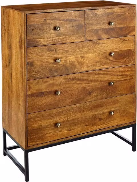 Elm Home And Garden Solid Mango Wood 23 Chest Of Drawers in Brown