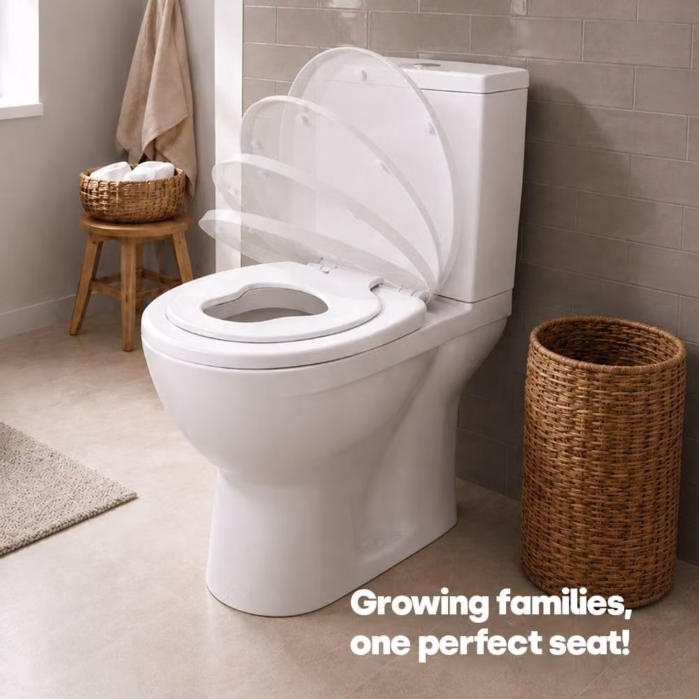 LIVIVO Oval Soft Close Toilet Seat in White with Quick Release Button – 2