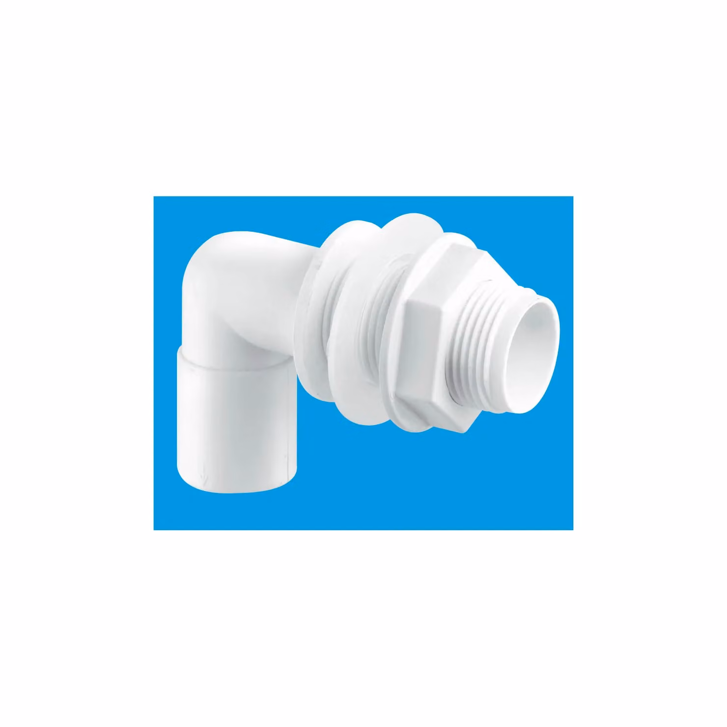 McAlpine R5 3/4 inch Bent Overflow Tank Connector in White – 2