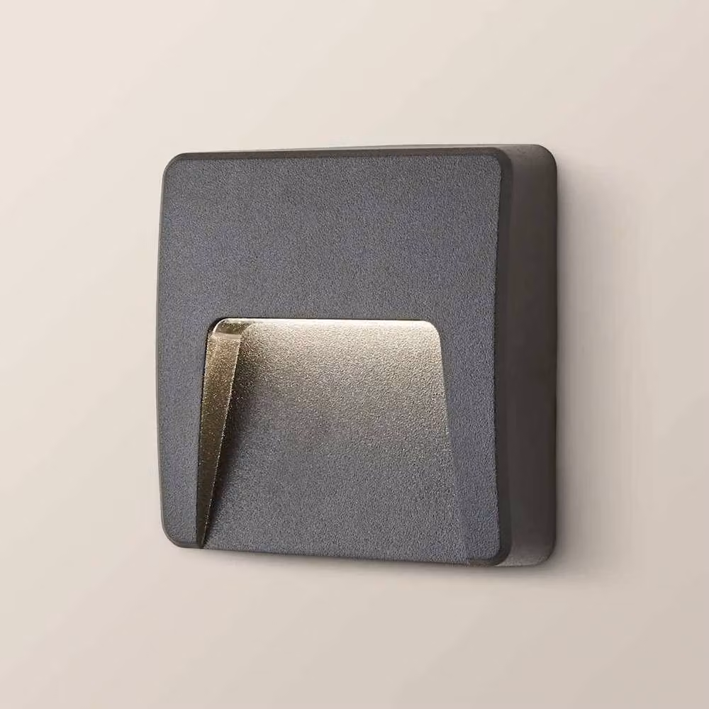 EONLION Black Square Exterior Wall Light Fitting with Integrated Warm White LED, IP65 Waterproof, Up and Down Lighting for Garden and Terrace – 2