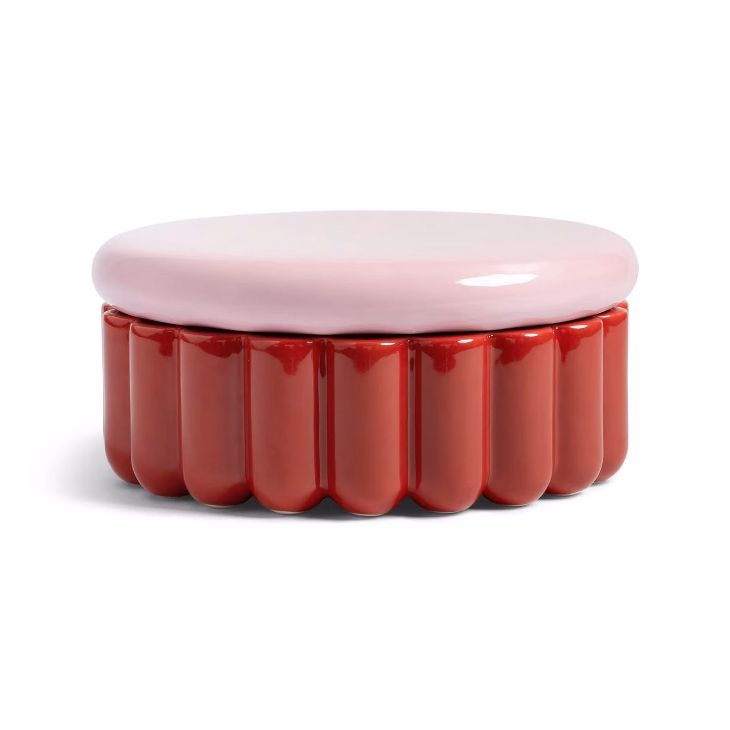 &Klevering Burgundy Charlo Airtight and Leakproof Ceramic Stoneware Jar in Red