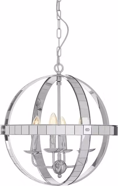 Orsina Kensington Townhouse Rounded Pendant Light in Silver – 1