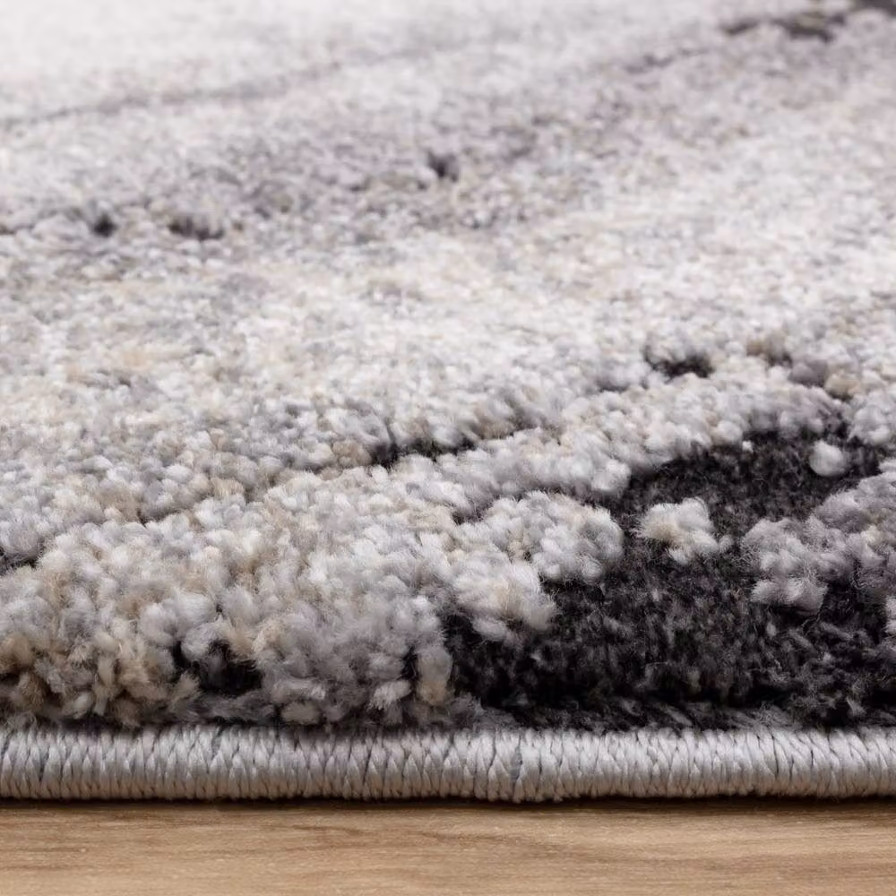 The Rug Shop UK Grey Abstract Modern Machine Woven Stain-Resistant Rug, W: 200 cm, D: 290 cm – 3
