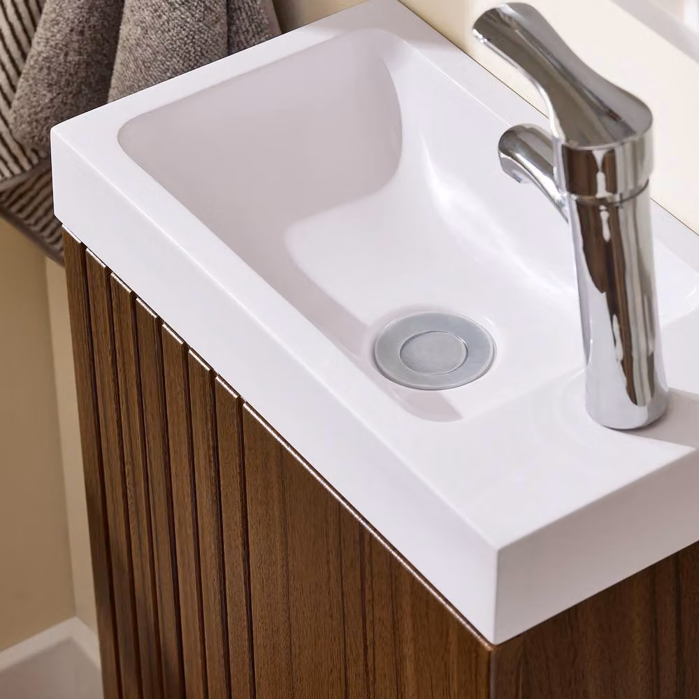 SoBuy Modern Wall-Mounted Bathroom Cabinet with Soft-Close Hinged Doors and Internal Shelves in Brown or White – 4