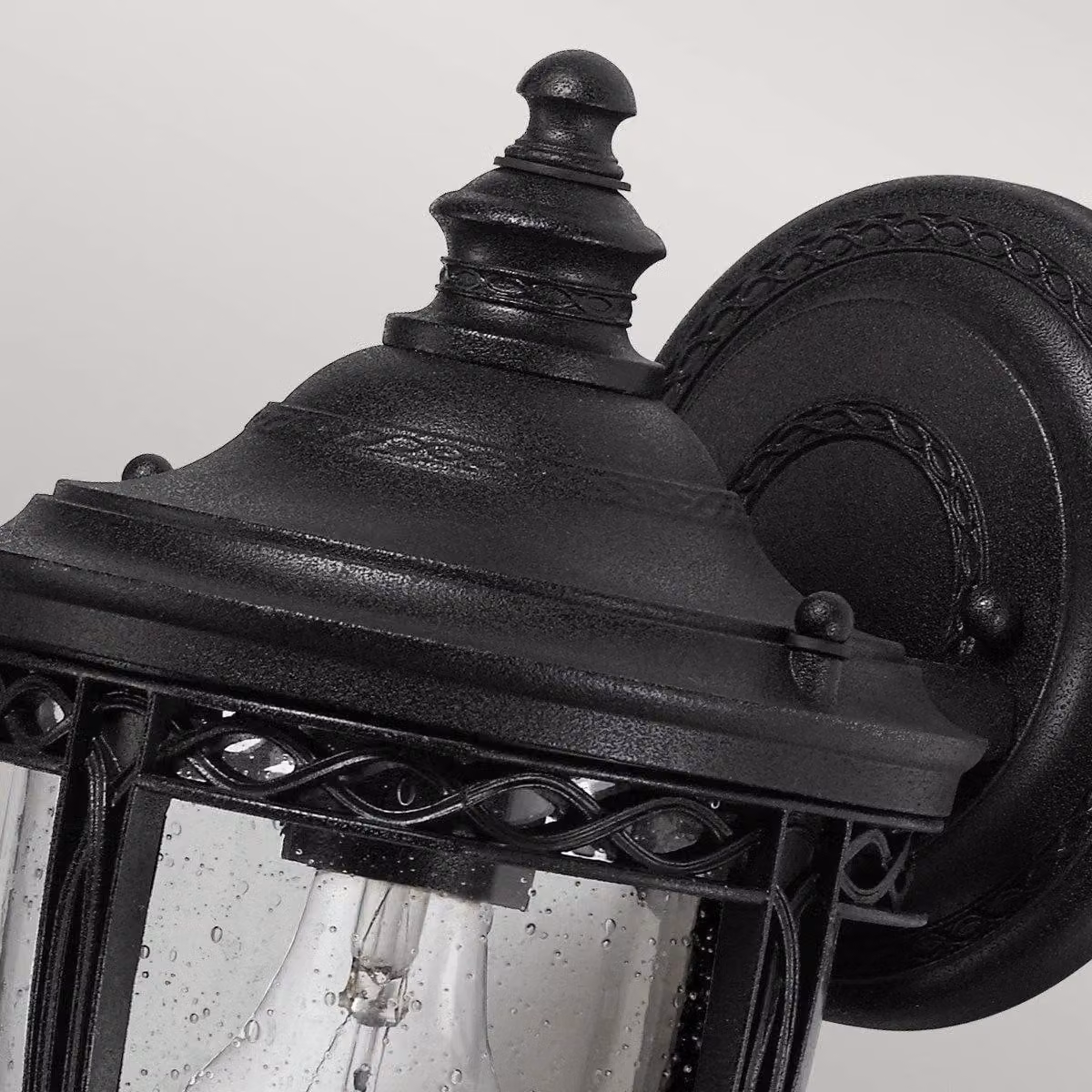 Netlighting English Bridle Small Outdoor Wall Lantern Light in Black with Transparent Glass, IP44, E27 – 2