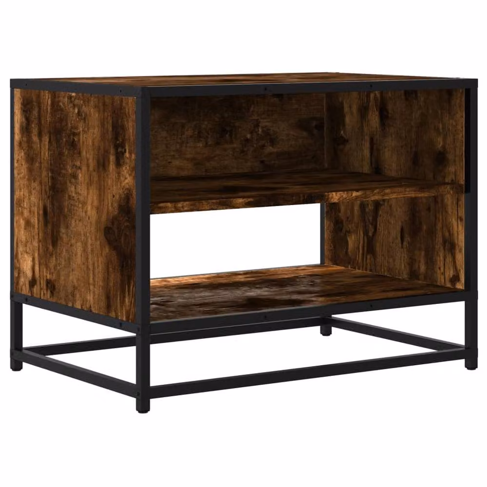 Berkfield Home Smoked Oak TV Cabinet in Brown, W/D/H: 61 x 40 x 46 cm – 3