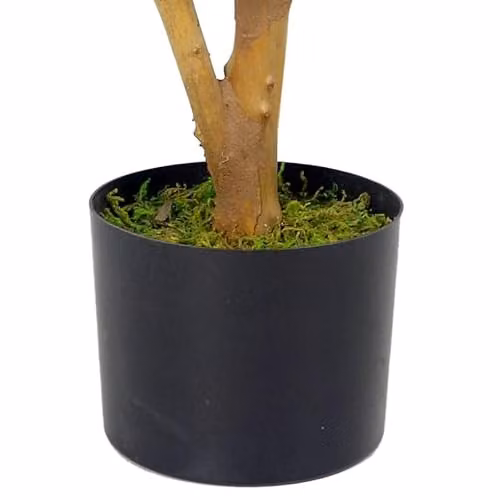Leaf Design UK Realistic Artificial Green Olive Tree in a Black Plastic Pot, Height: 65 cm – 3